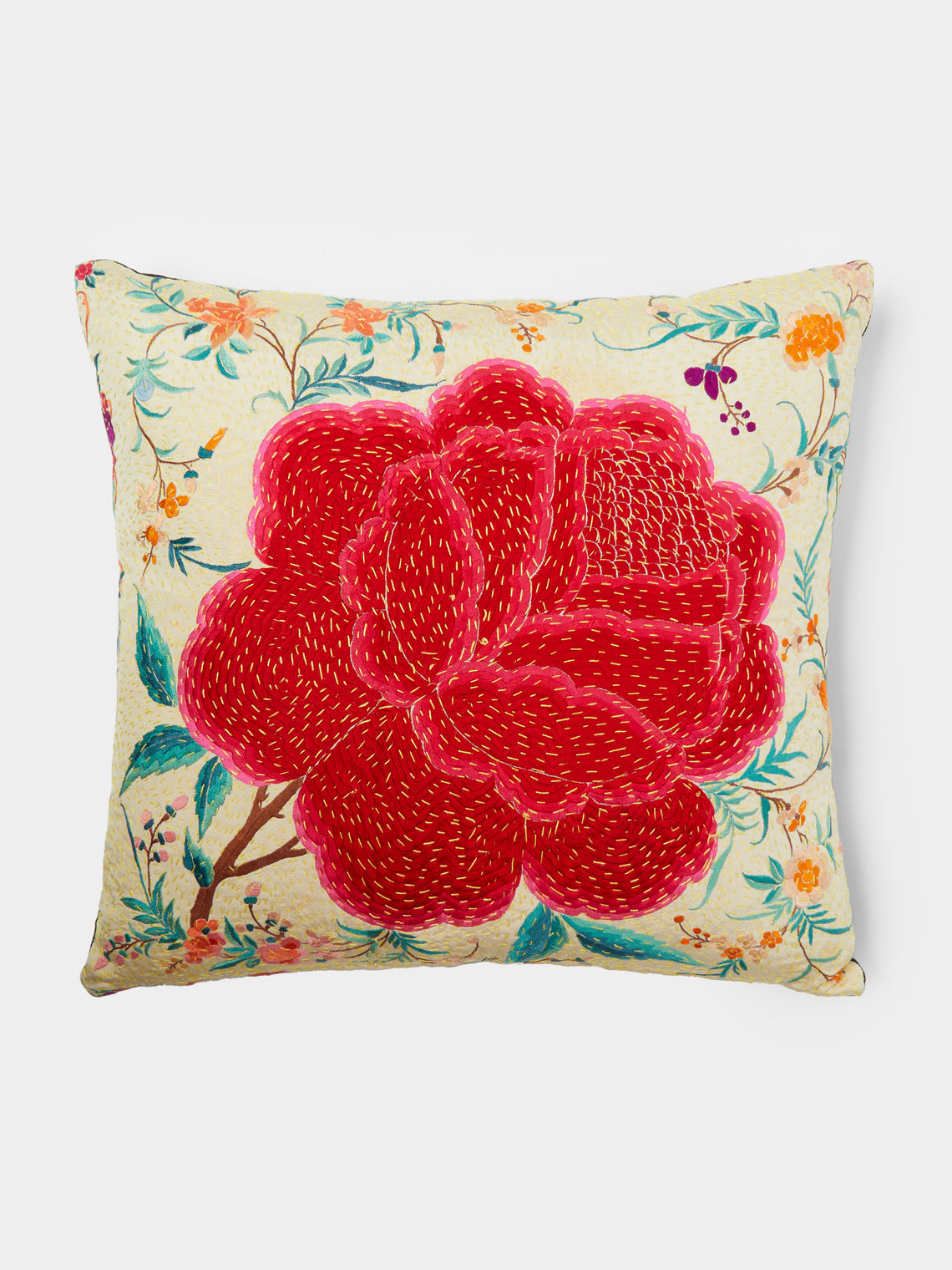 By Walid - 1920s Chinese Embroidery Silk Cushion -  - ABASK - 