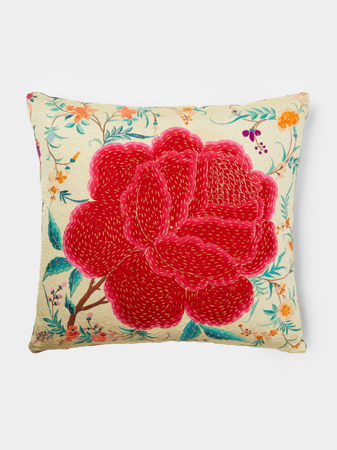 By Walid - 1920s Chinese Embroidery Silk Cushion -  - ABASK - 