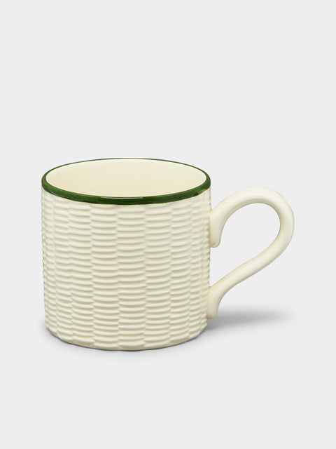 Este Ceramiche - Wicker Hand-Painted Ceramic Mugs (Set of 4) -  - ABASK - 