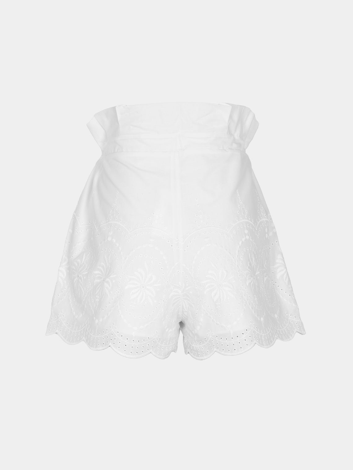 Loretta Caponi - Marissa Embroidered Cotton Shorts -  - ABASK