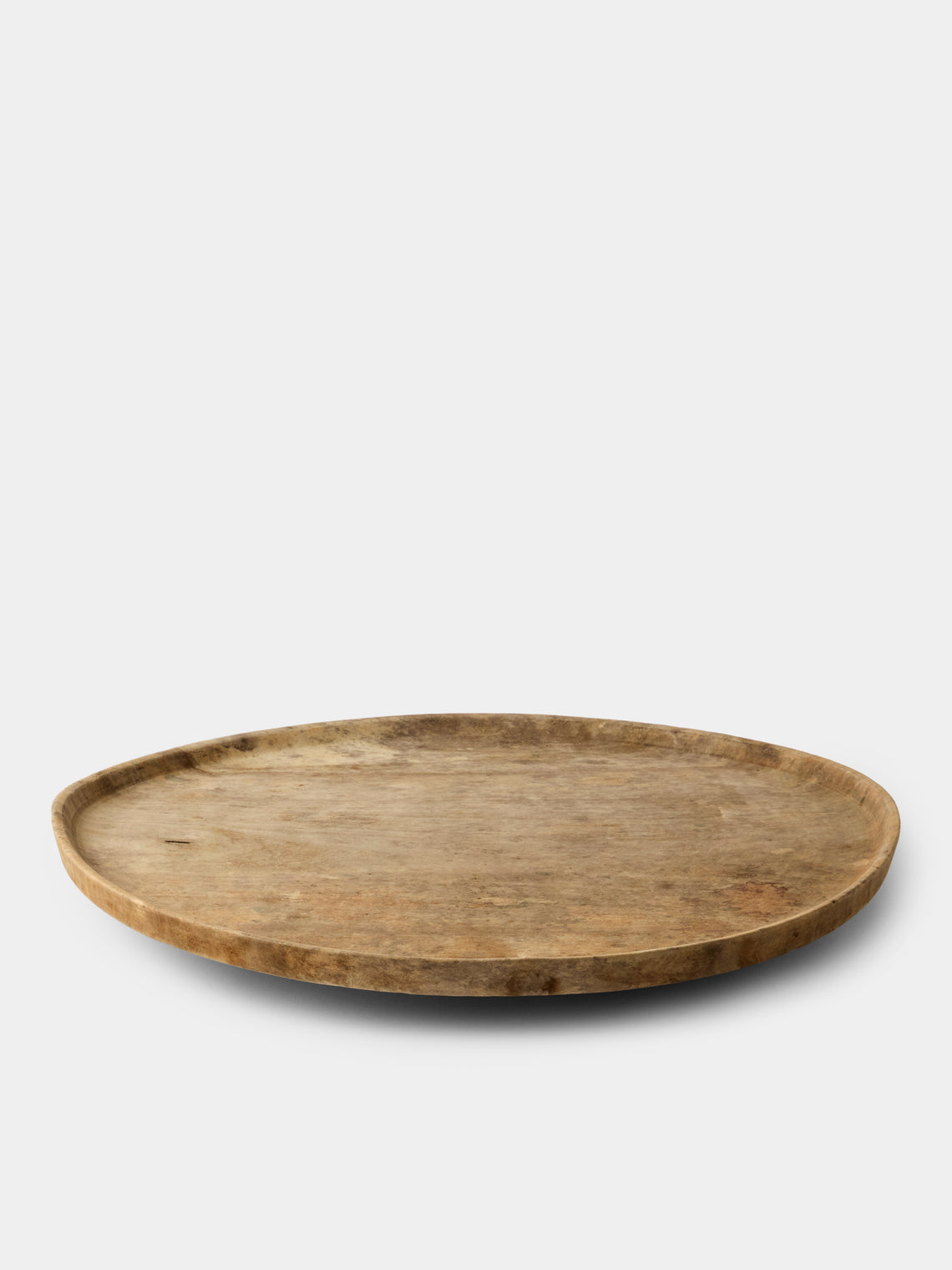 Iida Woodturning - Hand-Turned Earth-Finish Dogwood Tray (19in/49cm) - Brown - ABASK - 