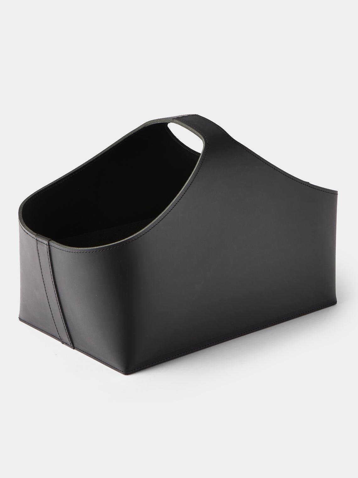 Rabitti 1969 - Arco Leather Basket with Handles - Black - ABASK