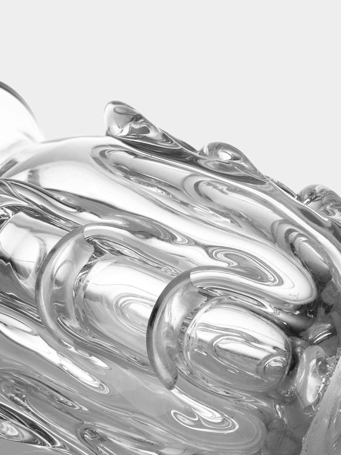 Antique and Vintage - 1900s Schneider Crystal Vase (11in/28cm) - Clear - ABASK