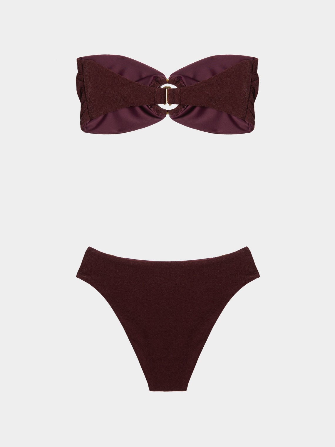 Sara Cristina - Weave Strapless Bikini - Burgundy - ABASK