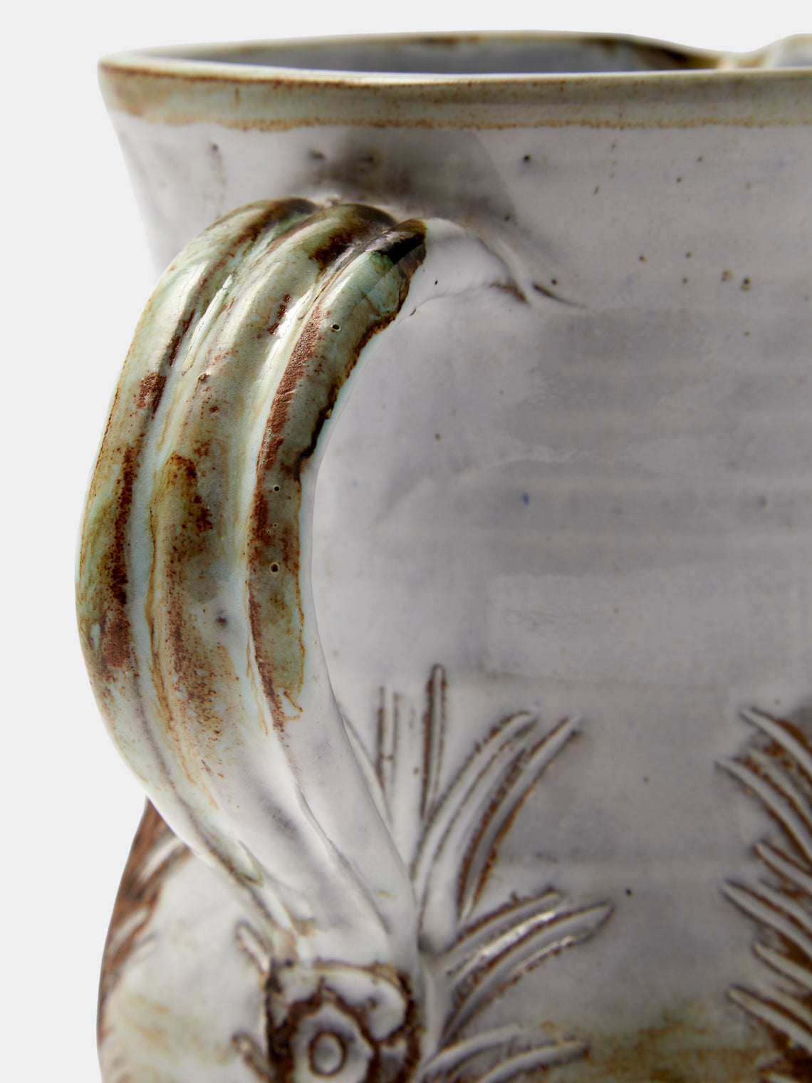 Antique and Vintage - 1960s Albert Thiry Ceramic Jug - White - ABASK