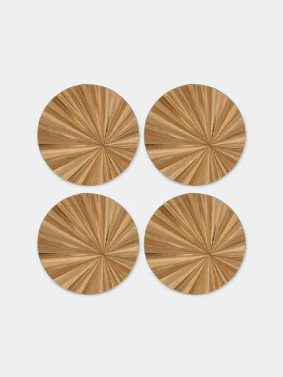 HestiaLiving - Soleil Wood Coasters (Set of 4) - Natural - ABASK - 