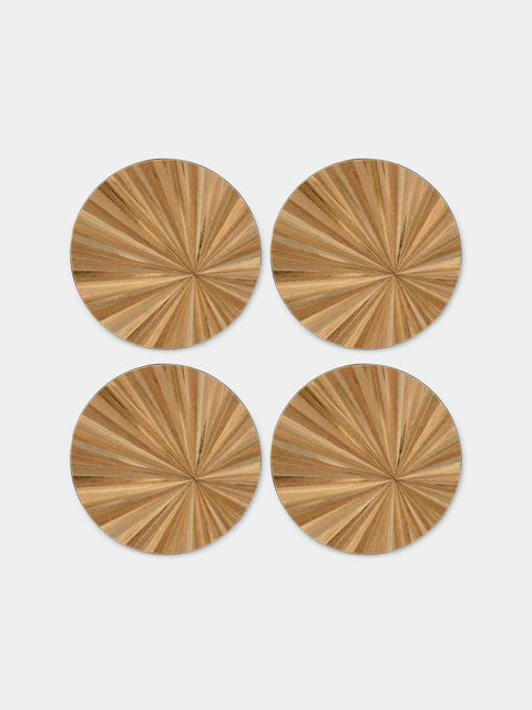 HestiaLiving - Soleil Wood Coasters (Set of 4) - Natural - ABASK - 
