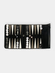 Hector Saxe - Leather Travel Backgammon Set - Black - ABASK - 