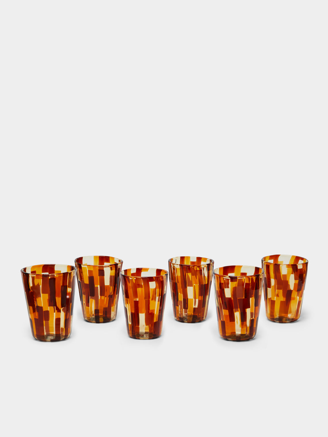 F&M Ballarin - Acquamarina Hand-Blown Murano Glass Tumblers (Set of 6) -  - ABASK