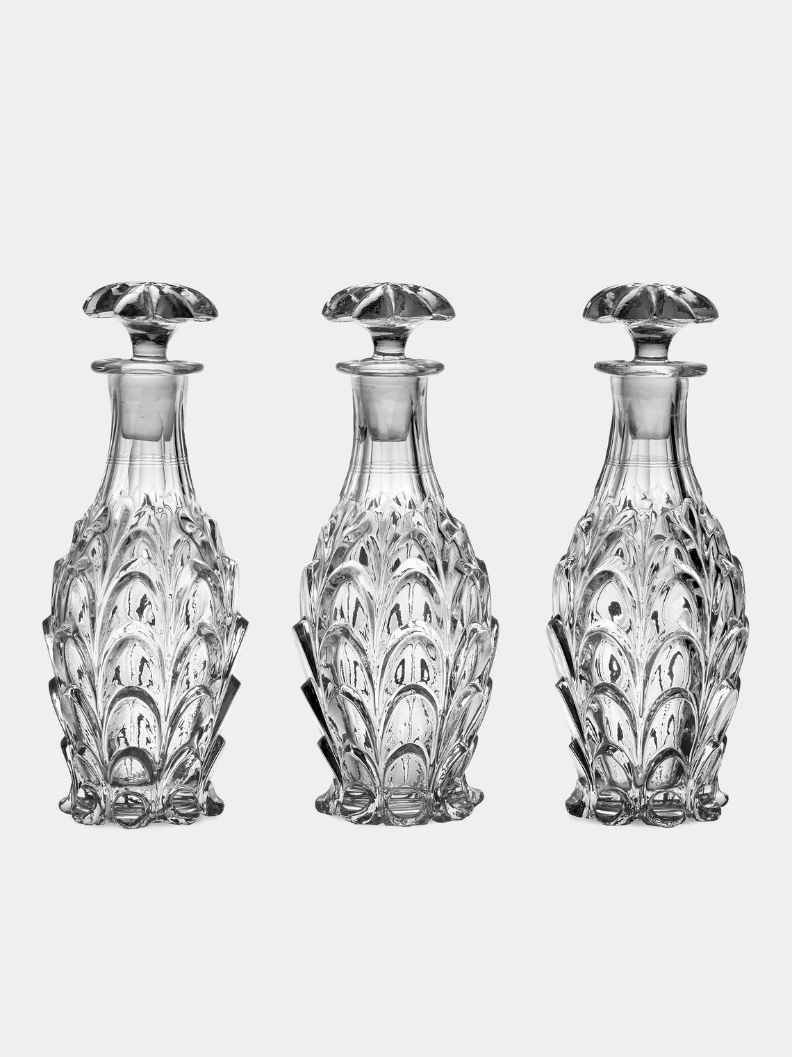 Antique and Vintage - 19th-Century Baccarat Crystal Carafes (Set of 3) - Clear - ABASK