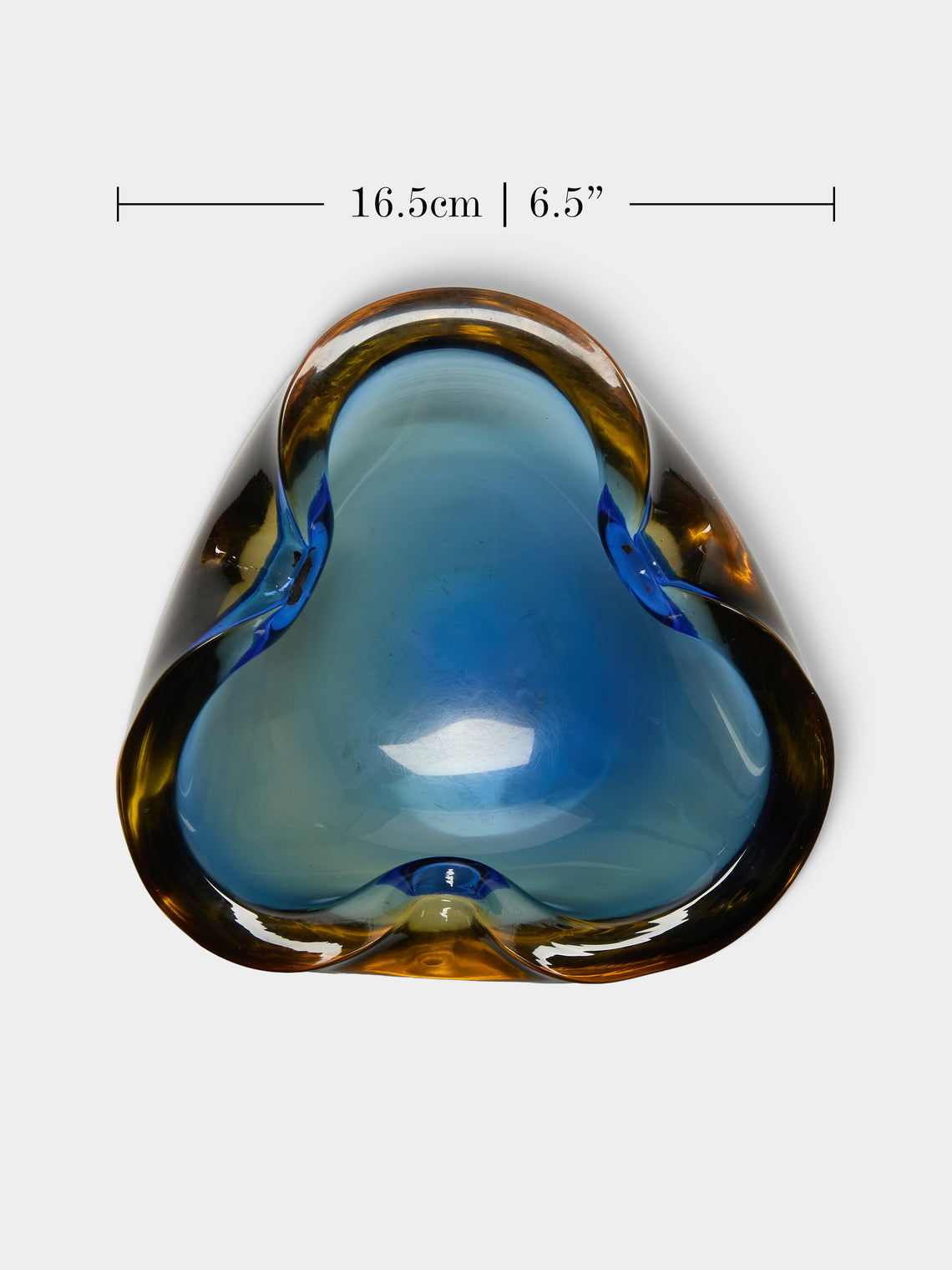 Antique and Vintage - Mid-Century Murano Glass Ashtray - Blue - ABASK
