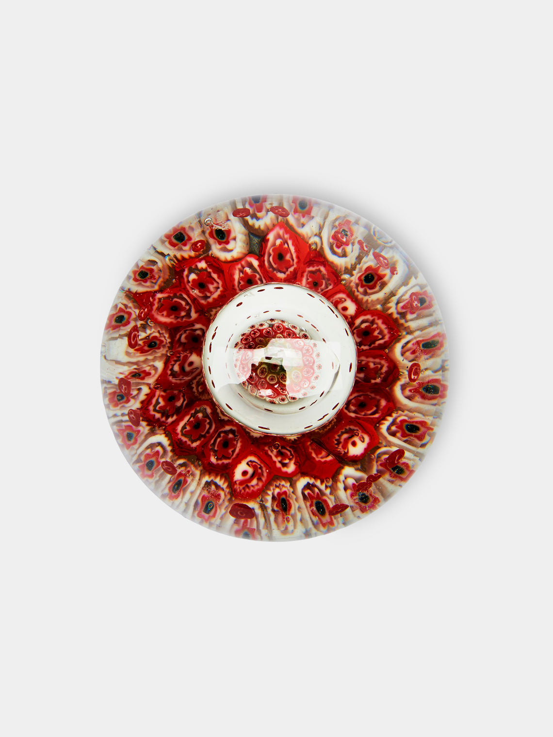 Antique and Vintage - 1930s Murano Glass Paperweight - Red - ABASK