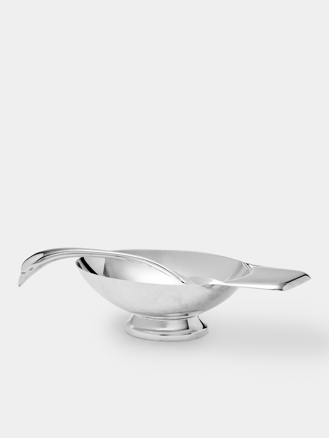 Antique and Vintage - 1980s Christofle Silver-Plated Swan Saucier - Silver - ABASK - 