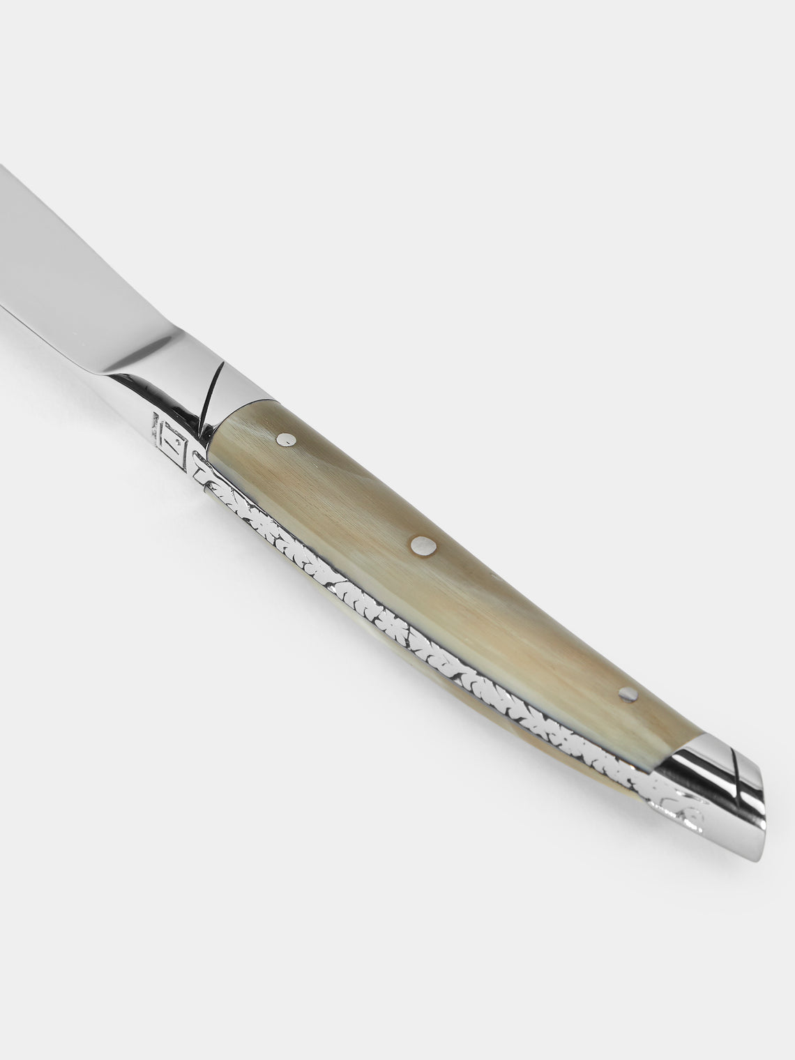 Goyon-Chazeau - Le Thiers Prestige Flammée Blonde Horn Butter Knife - Brown - ABASK