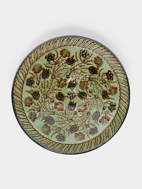 Poterie d’Évires - Flowers Hand-Painted Ceramic Large Serving Bowl -  - ABASK