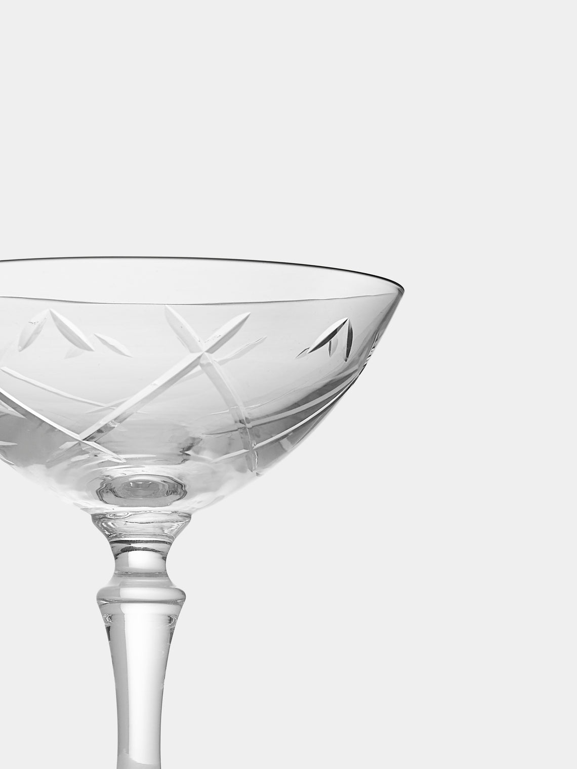 Antique and Vintage - 1940s Crystal Champagne Coupes (Set of 10) - Clear - ABASK