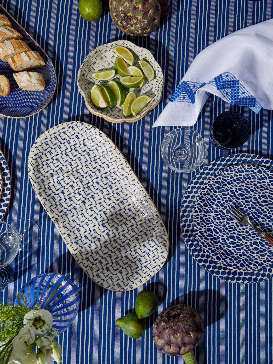 Terrafirma Ceramics - Hand-Printed Ceramic Small Fish Platter -  - ABASK
