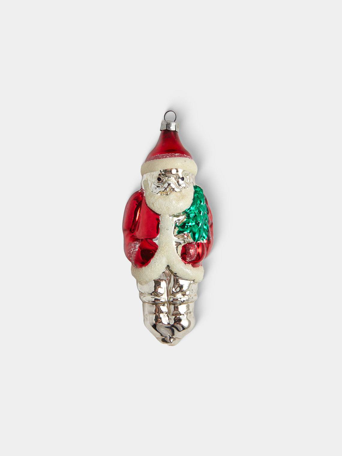 Antique and Vintage - Early-20th-Century Father Christmas Glass Baubles (Set of 6) - Red - ABASK