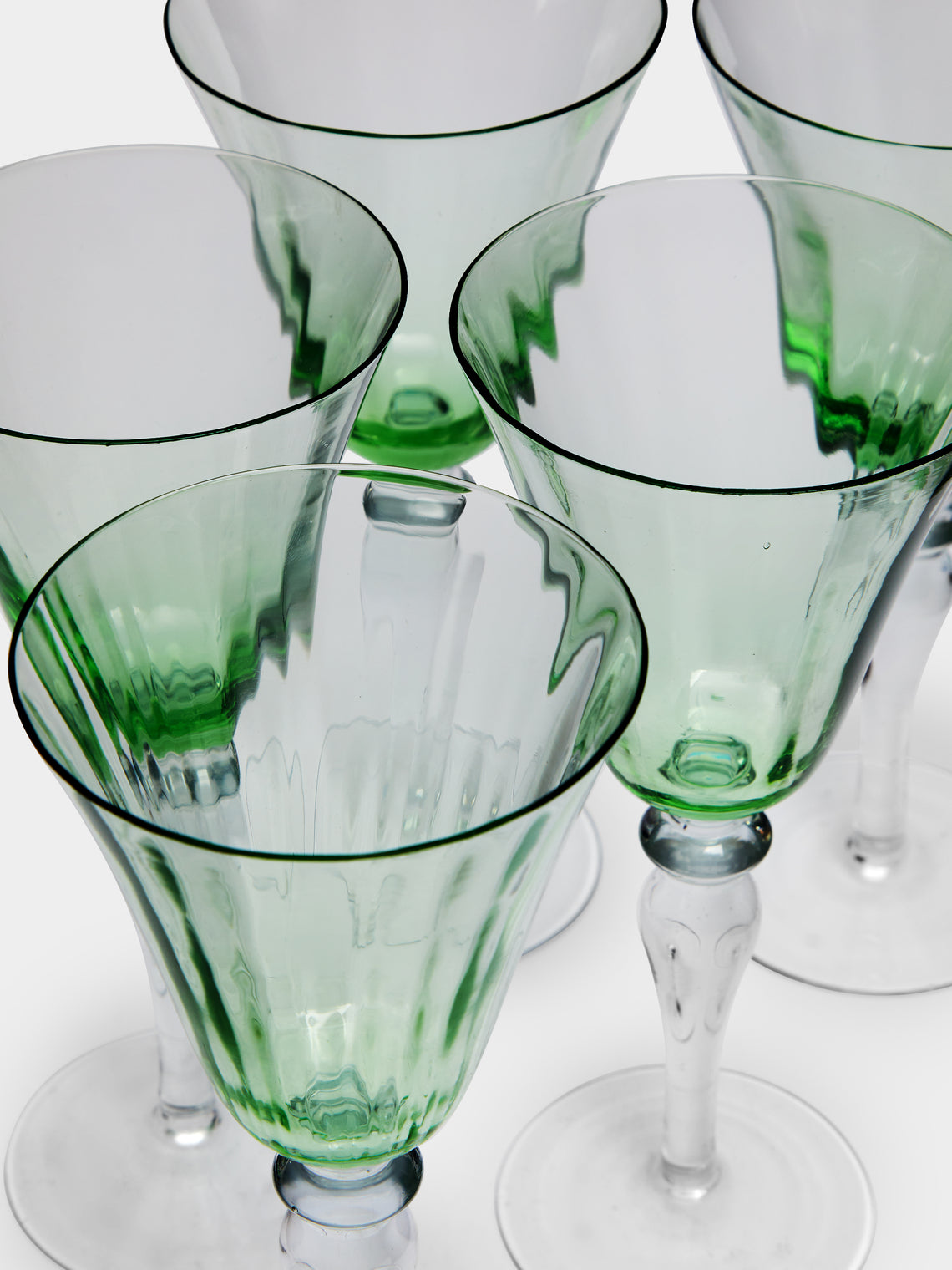 Antique and Vintage - 1900s Crystal Wine Glasses (Set of 8) -  - ABASK