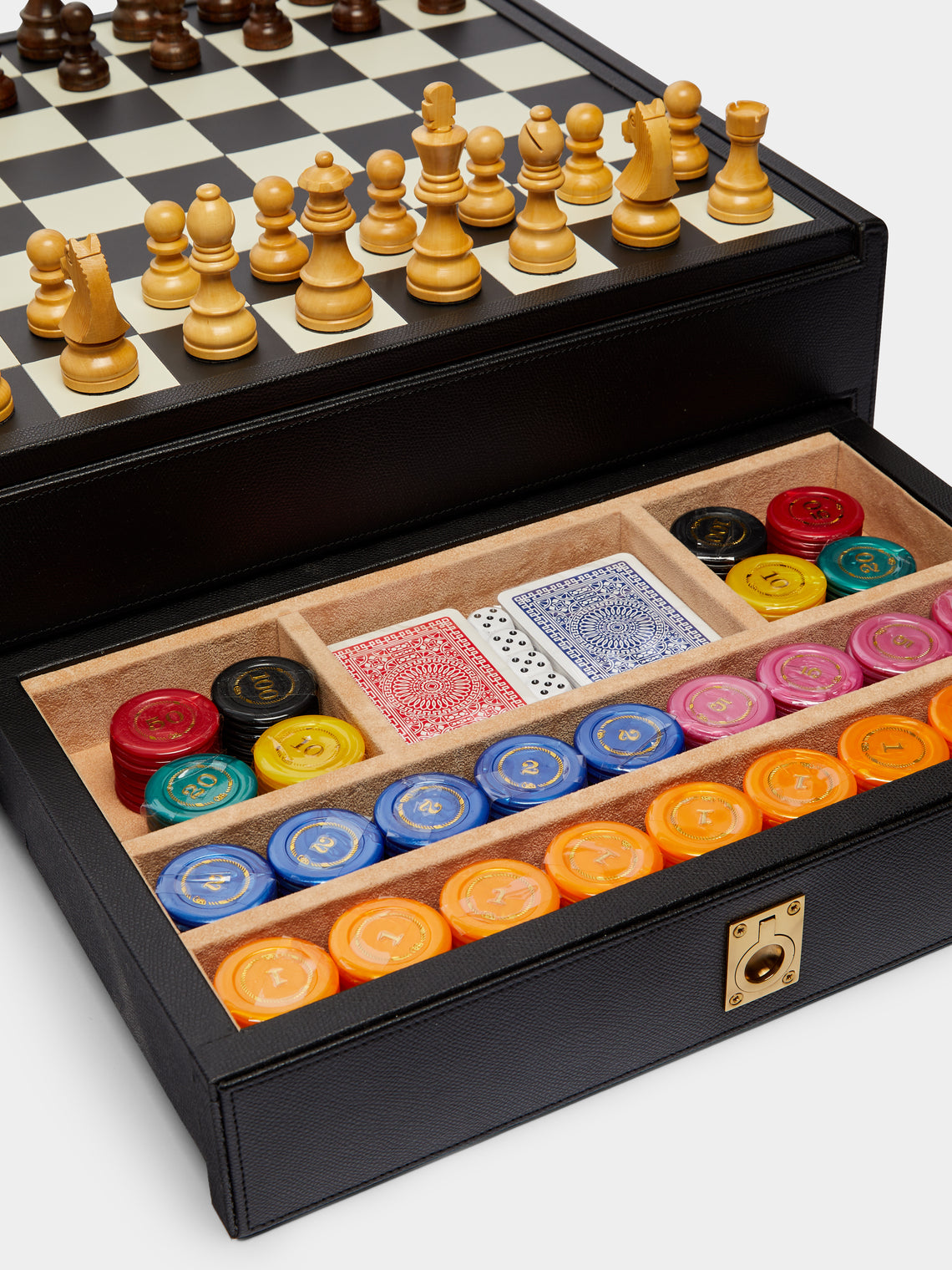 Renzo Romagnoli - Mirage Leather Chess and Poker Games Compendium -  - ABASK