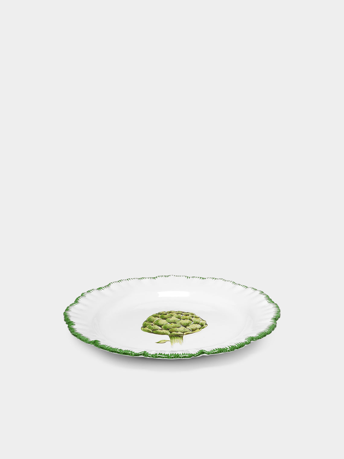 Atelier Soleil - Vegetable Garden Artichoke Hand-Painted Ceramic Side Plate -  - ABASK
