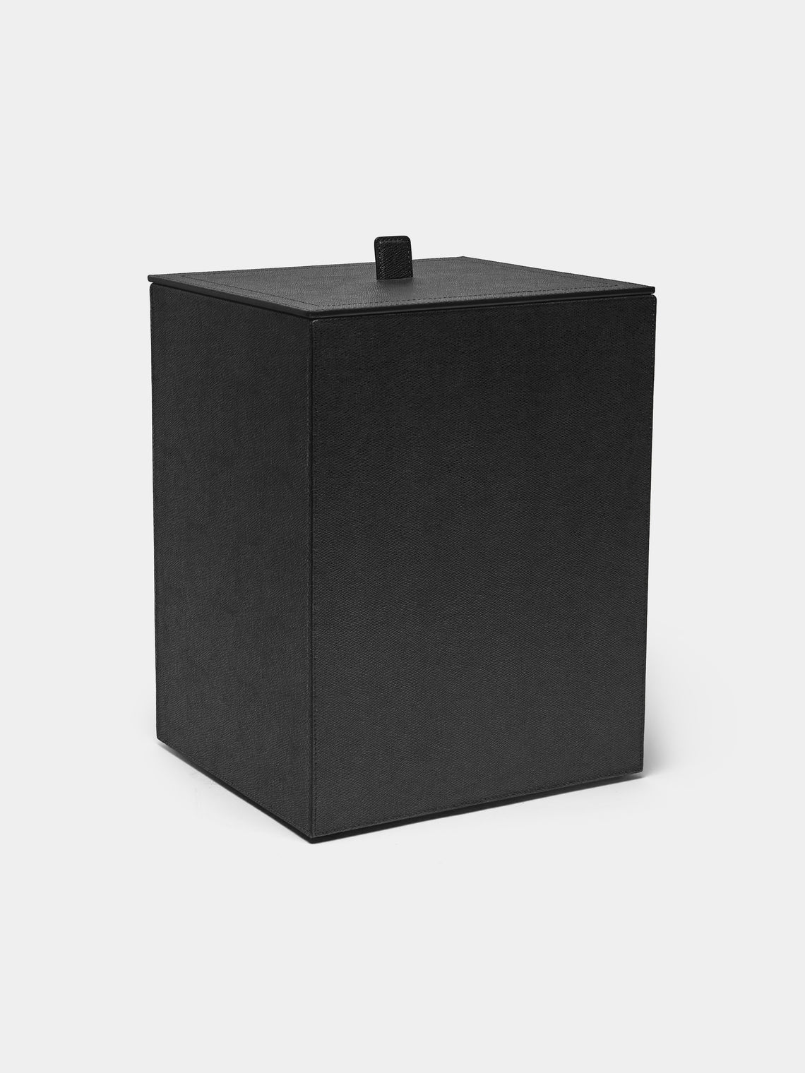 Giobagnara - Walter Leather Wastepaper Bin - Black - ABASK