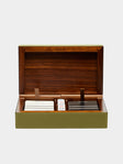 Giobagnara - Leather Royal Dice and Playing Cards Set - Light green - ABASK - 
