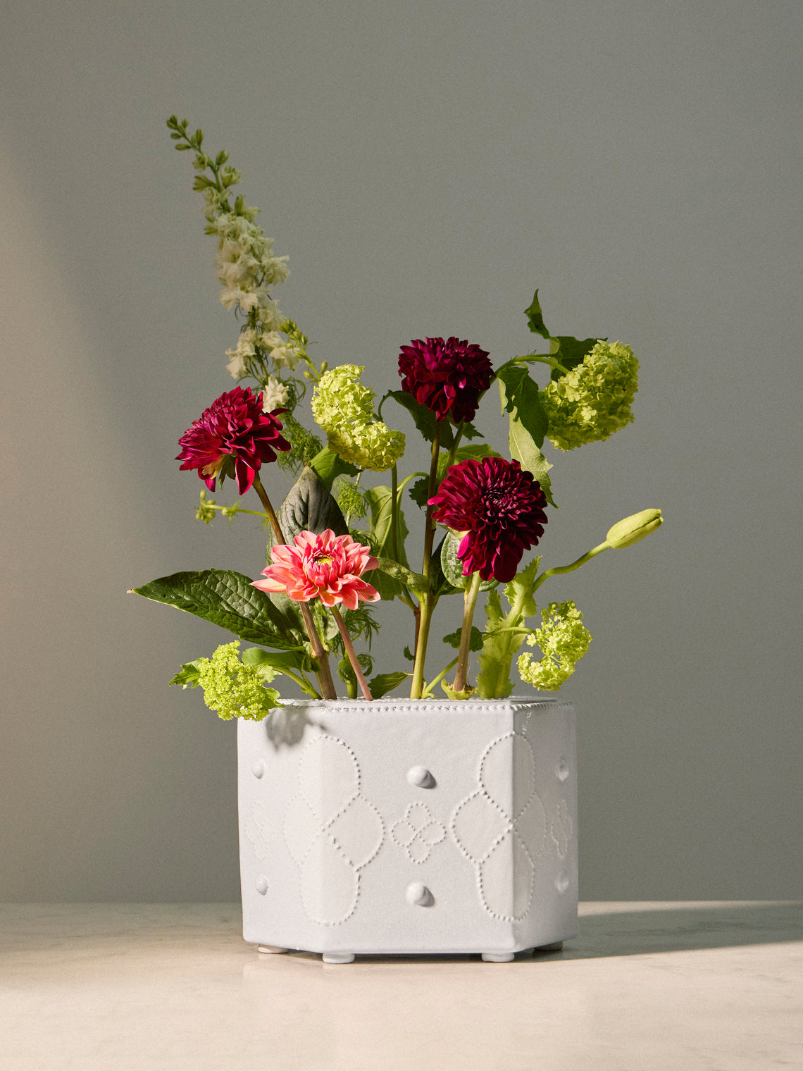 Emily Mitchell - Hand-Built Ceramic Bough Vase - White - ABASK