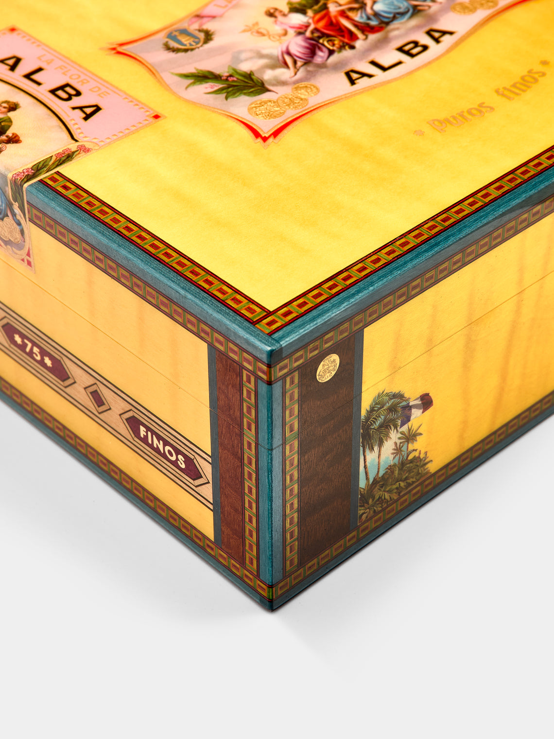 Elie Bleu - Flor de Alba Sycamore Humidor Case (75 Cigars) -  - ABASK