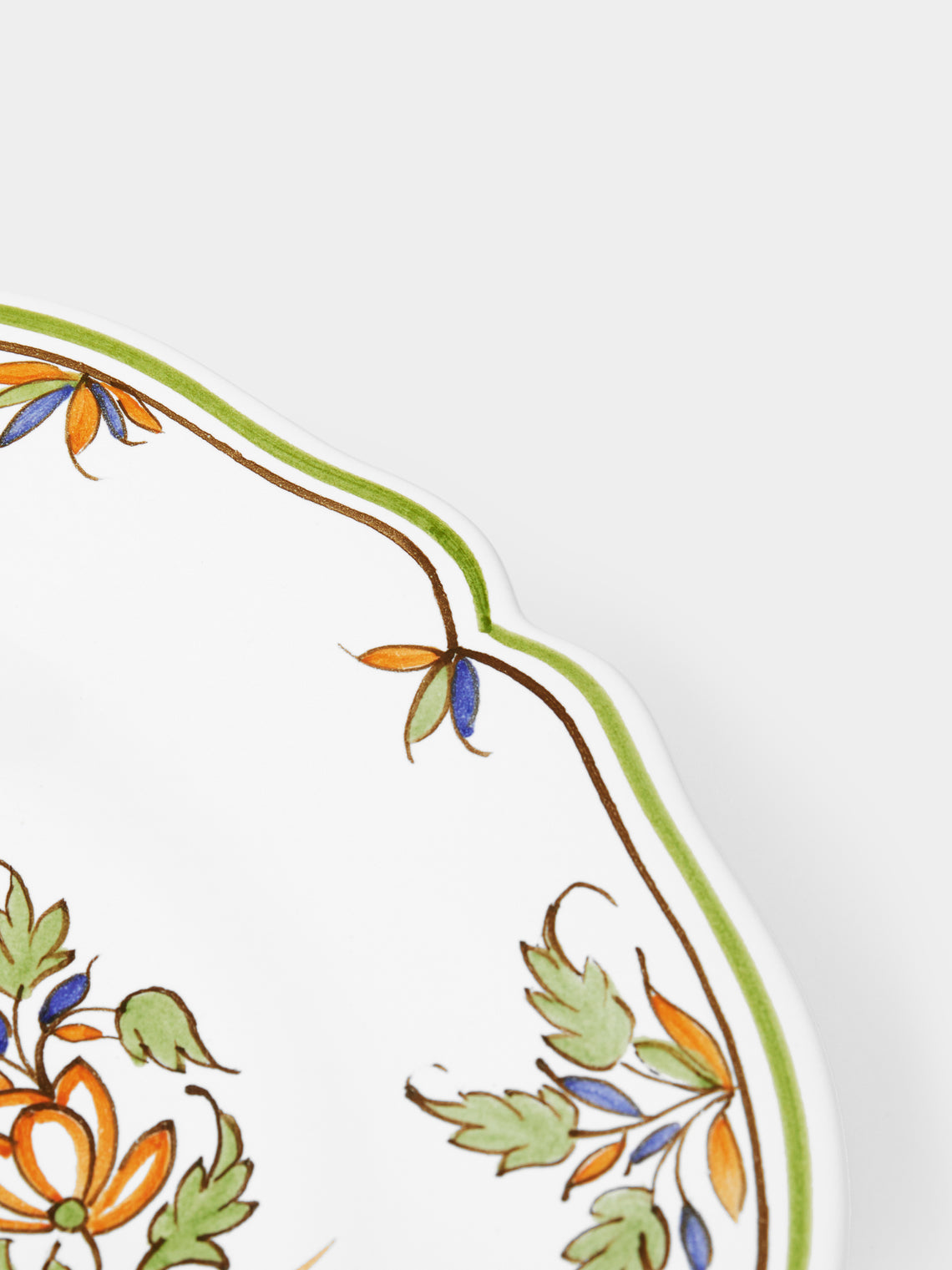Bourg Joly Malicorne - Moustiers Hand-Painted Ceramic Side Plate -  - ABASK