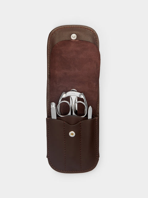 Lorenzi Milano - Ostrich Travel Manicure Case -  - ABASK - 