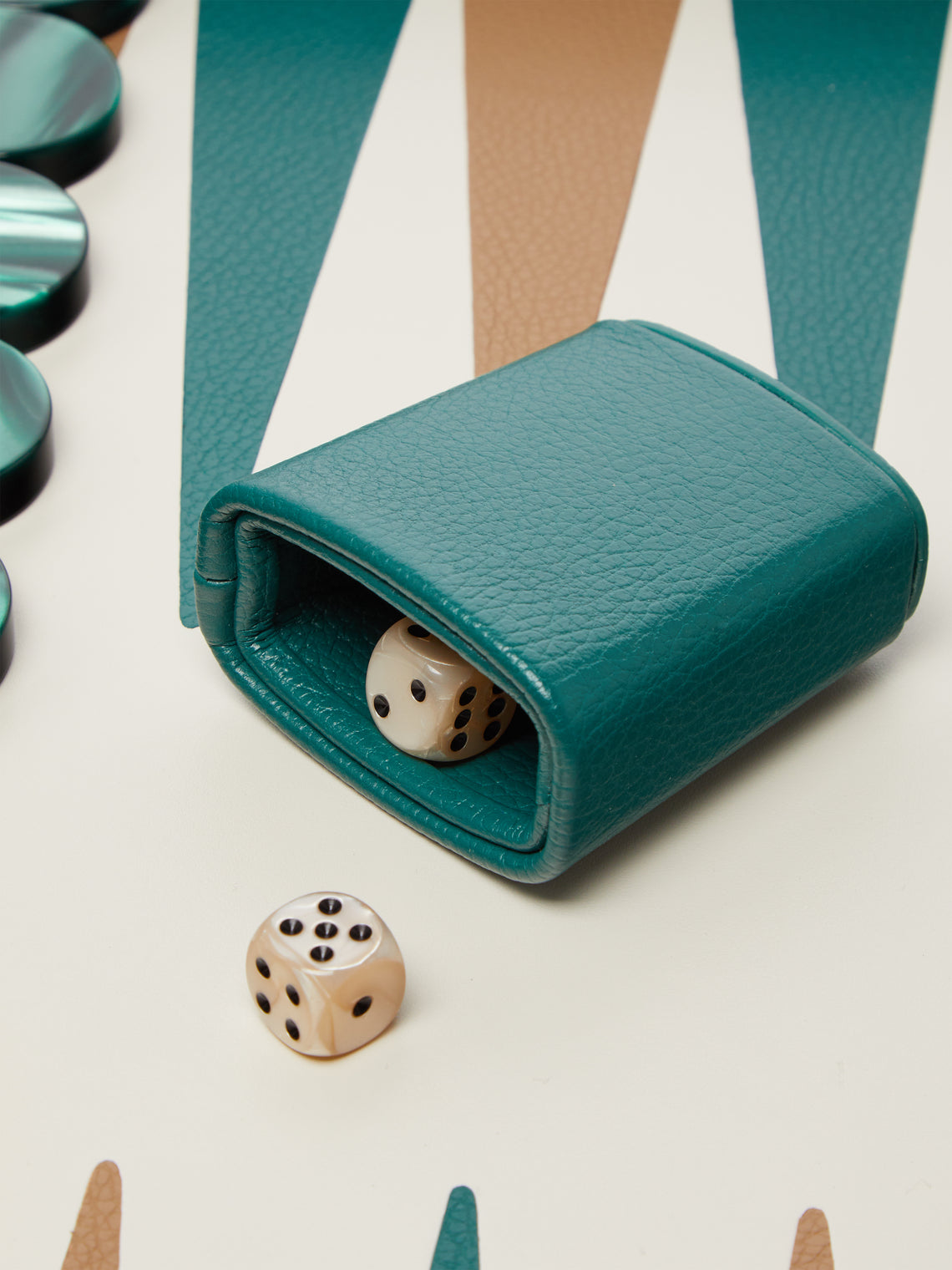 Hector Saxe - Large Leather Backgammon Set -  - ABASK