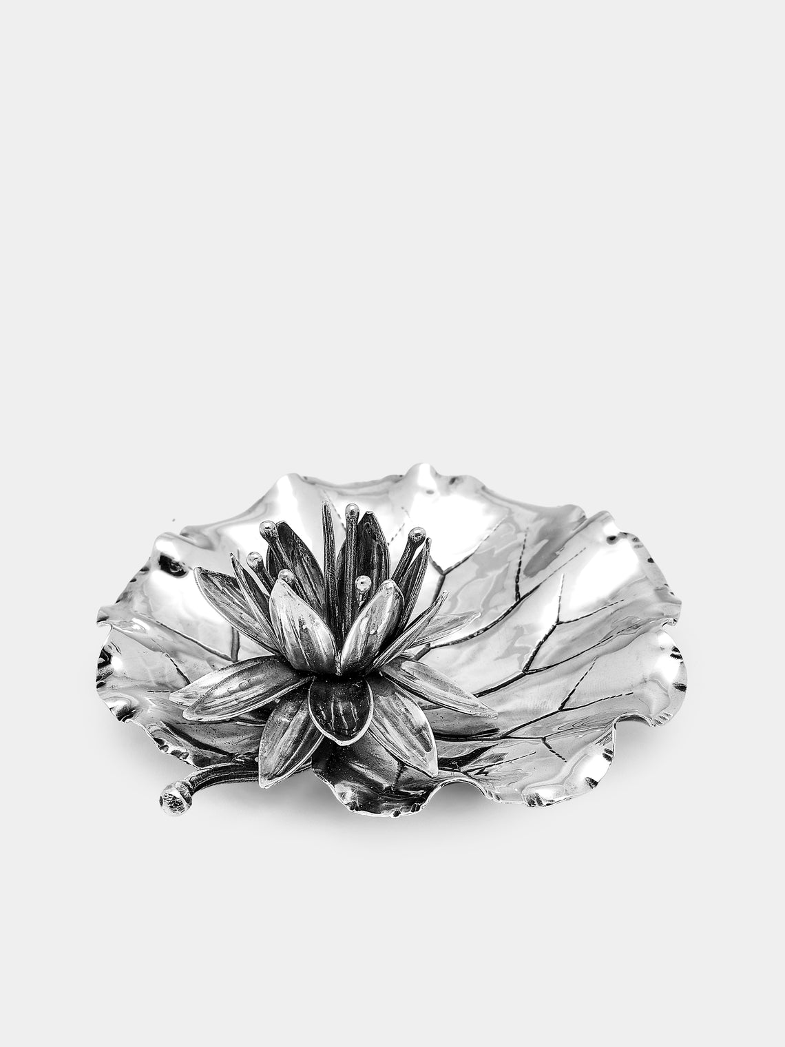 Antique and Vintage - 1970s Buccellati Solid Silver Lotus Flower - Silver - ABASK