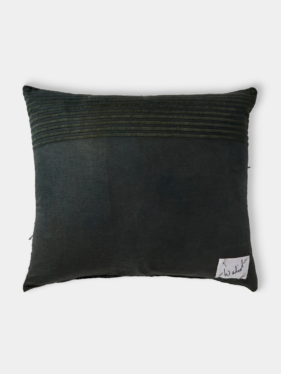 By Walid - 19th-Century Needlepoint Wool and Vintage Cotton Cushion (21.5in/55cm) - Multiple - ABASK