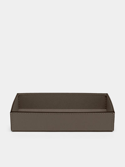 Giobagnara - Marea Leather Small Tray - Brown - ABASK - 