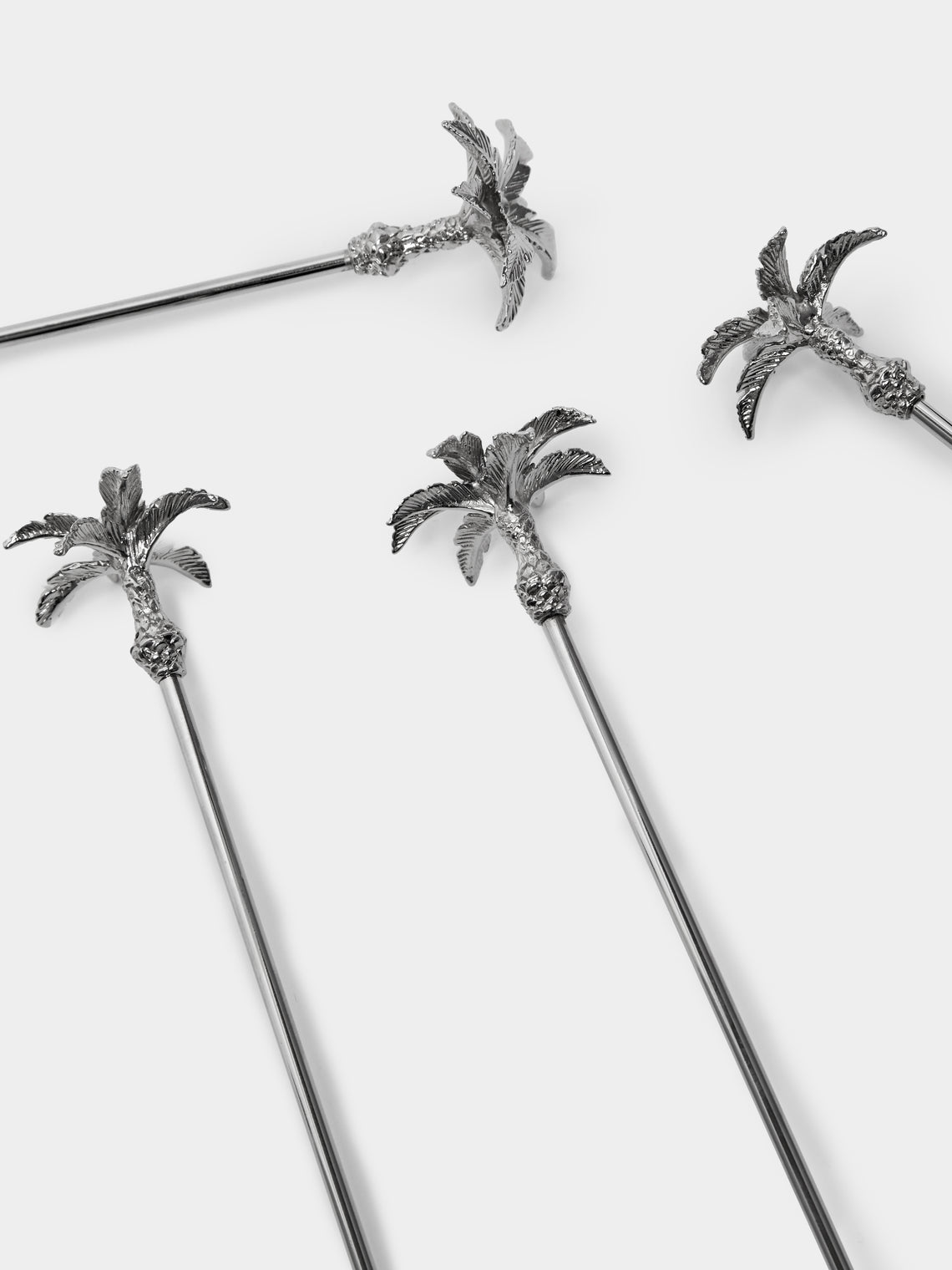 Objet Luxe - Silver-Plated Cocktail Stirrers (Set of 4) -  - ABASK