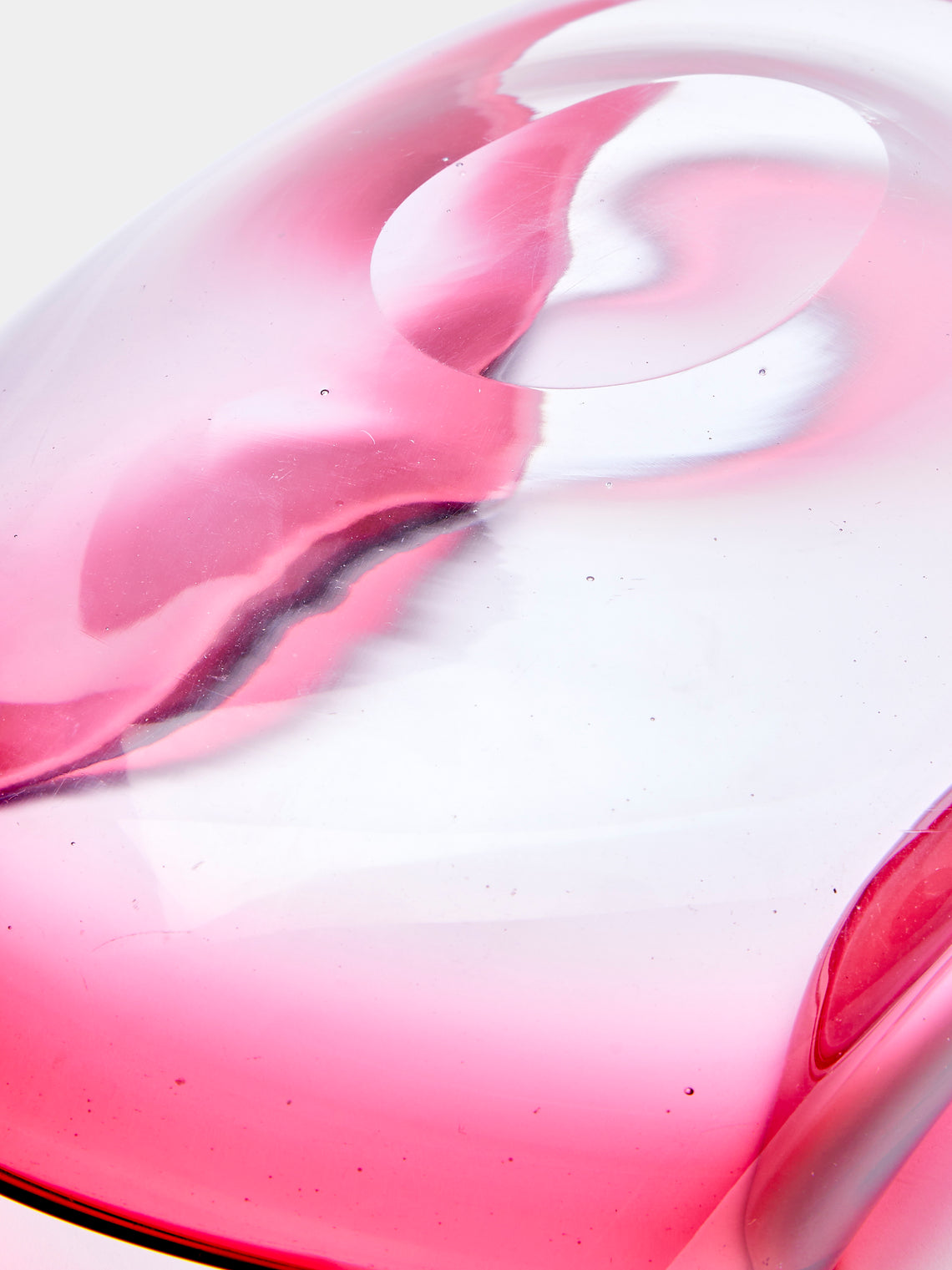 Antique and Vintage - 1960s Seguso Murano Glass Platter - Pink - ABASK