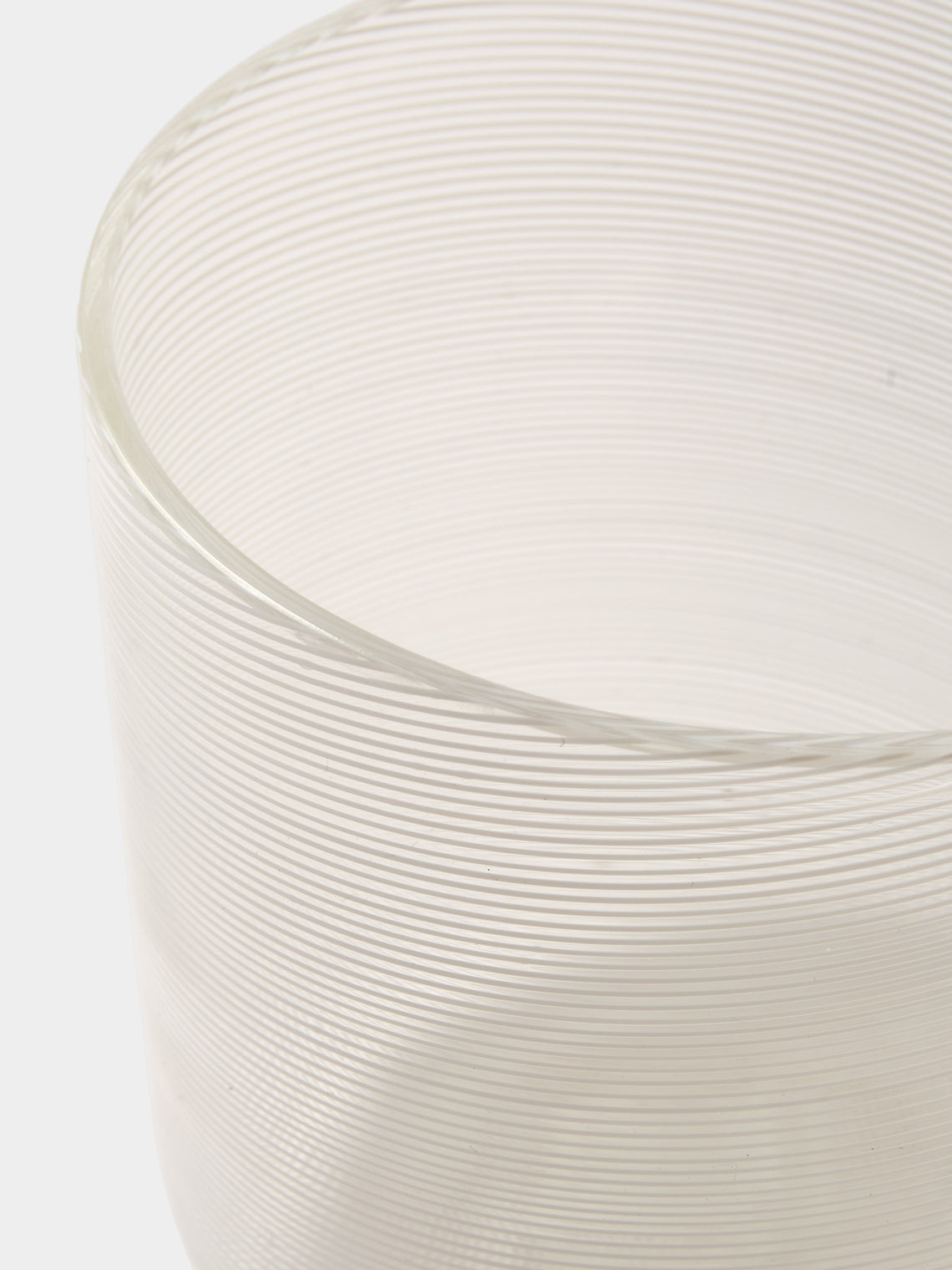 Antique and Vintage - 1970s Fulvio Bianconi for Venini Filigree Murano Glass Vase (4.5in/11cm) - Clear - ABASK