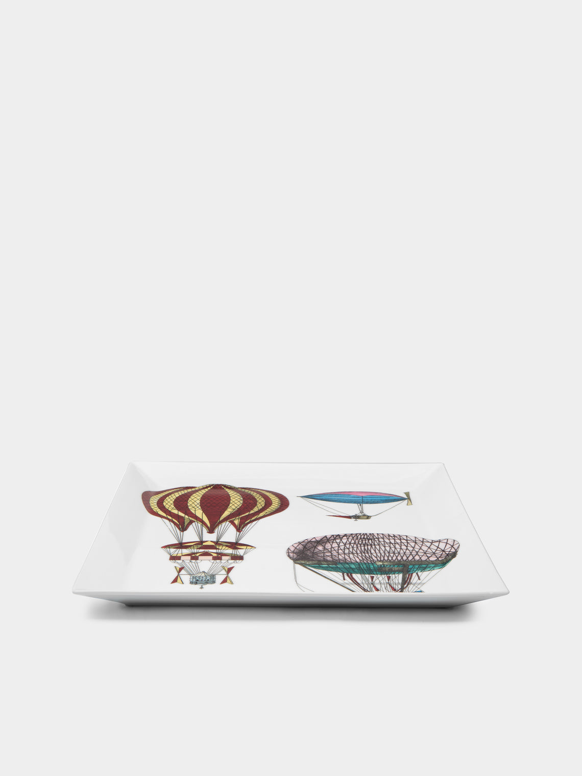 Fornasetti - Palloni Hand-Painted Porcelain Square Tray -  - ABASK