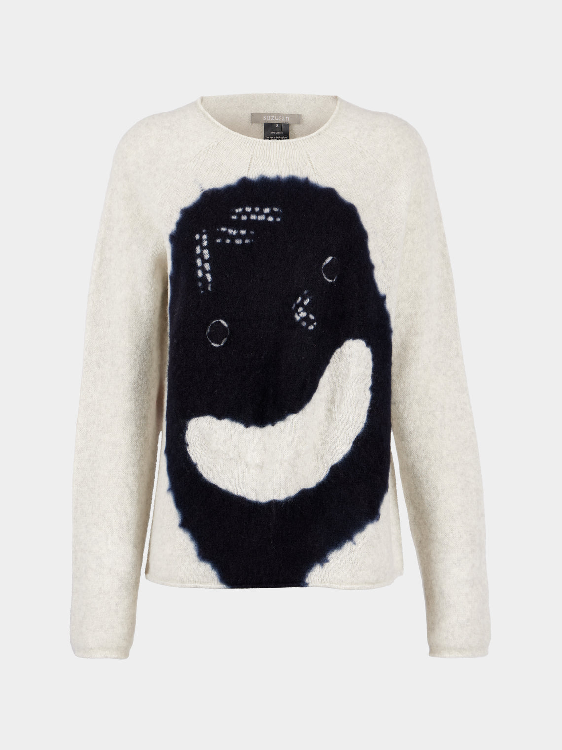 Suzusan - Face Shibori Cashmere Seamless Sweater | Size: S - Gray - ABASK - 