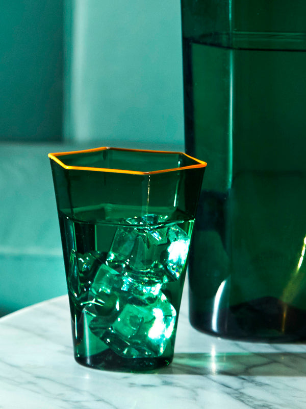 Giberto - Laguna Hand-Blown Murano Glass Tumbler - Green - ABASK