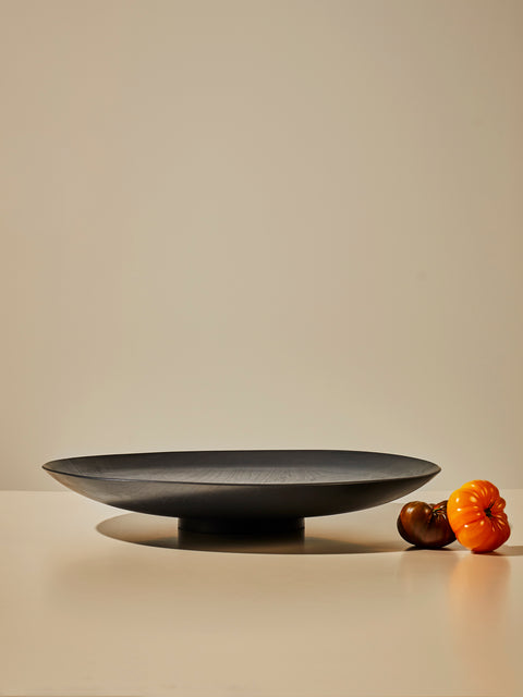 Abigail Castaneda - Wood Stitched Bowl on Plinth - Black - ABASK