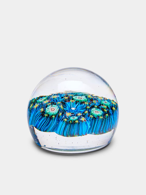 Antique and Vintage - 1930s Murano Glass Paperweight - Blue - ABASK - 
