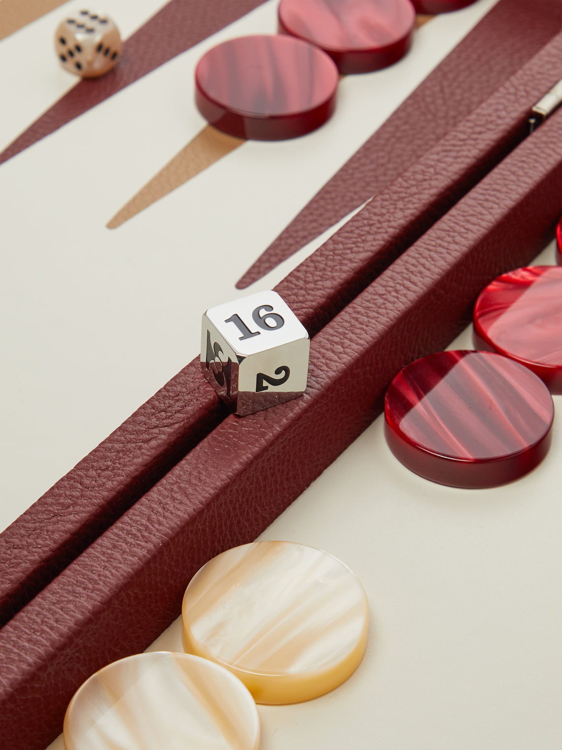 Hector Saxe - Large Leather Backgammon Set -  - ABASK