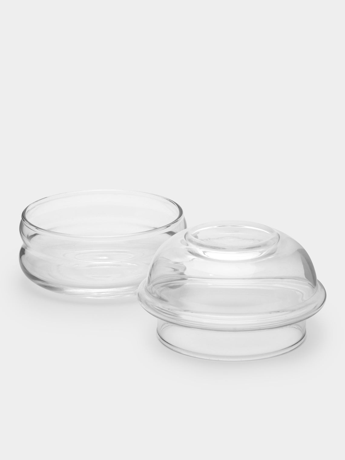 Antique and Vintage - Mid-Century Carl Auböck for Ostovics Culinar Glass Lidded Bowl -  - ABASK