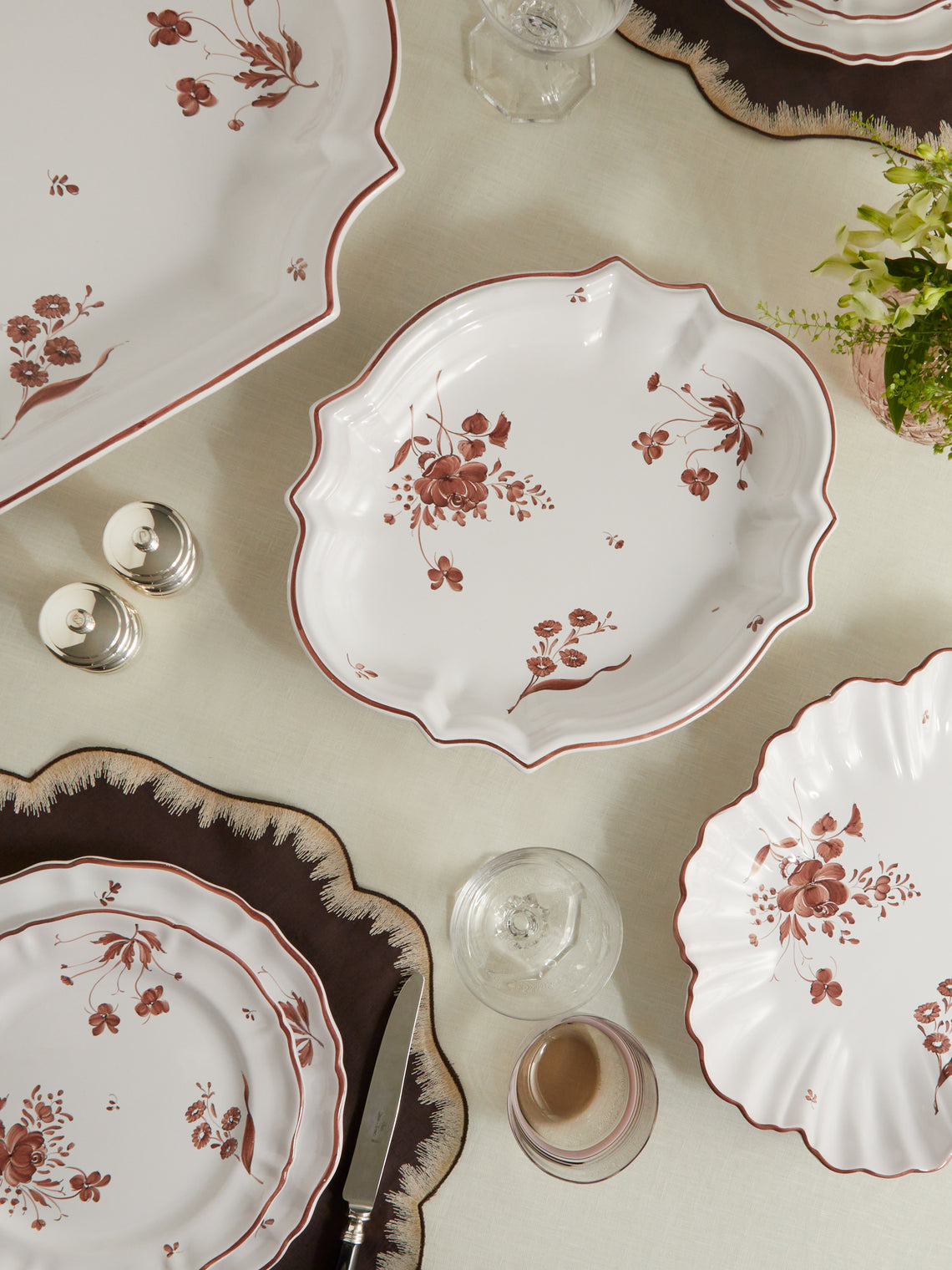 Z.d.G - Camaïeu Hand-Painted Ceramic Medium Serving Dish -  - ABASK