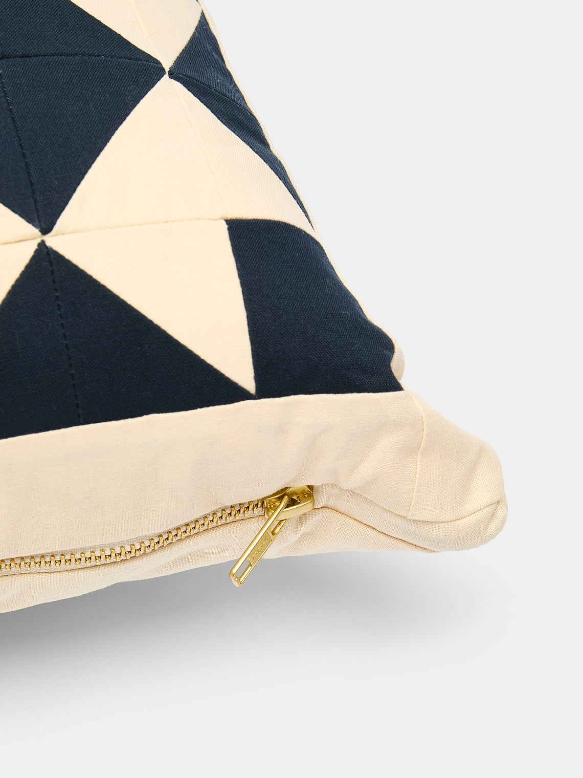 Kate Owen - Blue Star Patchwork Cotton Cushion -  - ABASK