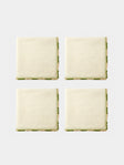 Anut Cairo - Luxor Hand-Crocheted Linen Napkins (Set of 4) - White - ABASK