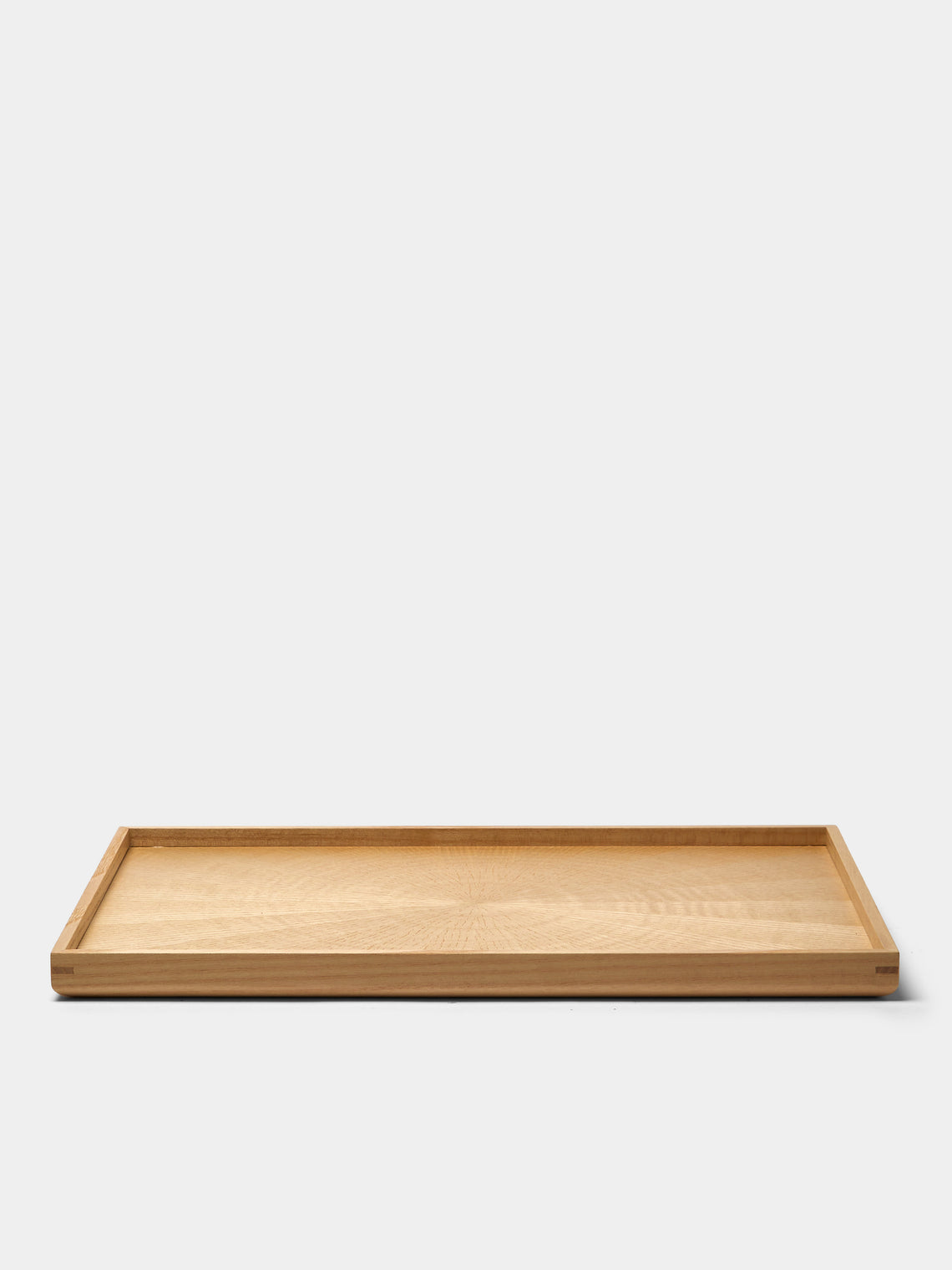 Mori Kougei - Rays Ash Wood Tray (14.5in/36.5cm) - White - ABASK