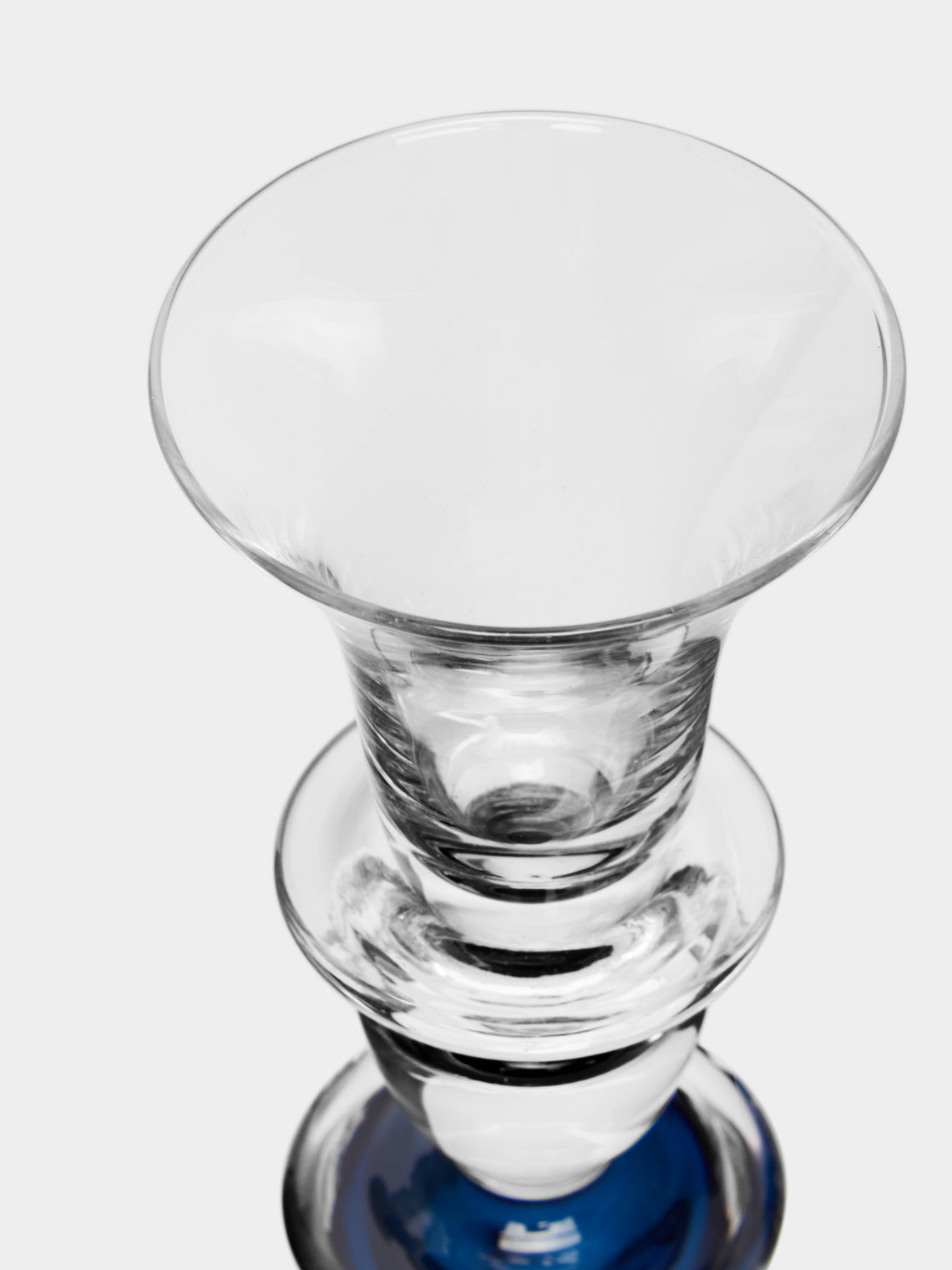 Theresienthal - Memphis Hand-Blown Crystal Candlestick (Set of 2) - Blue - ABASK